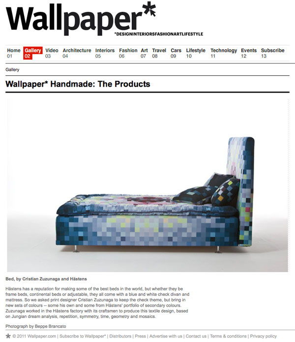 Cristian Zuzunaga :: Projects :: Wallpaper* and Hastens